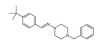N-(4-benzylpiperazin-1-yl)-1-(4-tert-butylphenyl)methanimine结构式