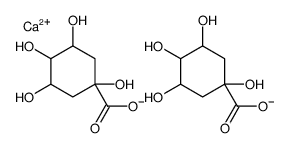 calcium bis(1,3,4,5-tetrahydroxycyclohexanecarboxylate) Structure