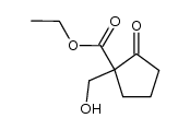 1-hydroxymethyl-2-oxocyclopentanecarboxylic acid ethyl ester Structure