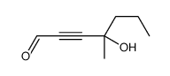 4-hydroxy-4-methylhept-2-ynal Structure