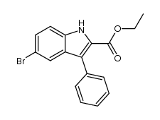 ethyl 5-bromo-3-phenyl-1H-indole-2-carboxylate结构式