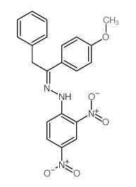 N-[[1-(4-methoxyphenyl)-2-phenyl-ethylidene]amino]-2,4-dinitro-aniline结构式