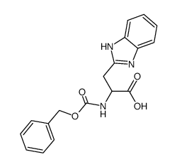 3-(1H-benzimidazol-2-yl)-2-benzyloxycarbonylamino-propionic acid Structure