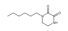 1-n-hexyl-2,3-dioxopiperazine Structure
