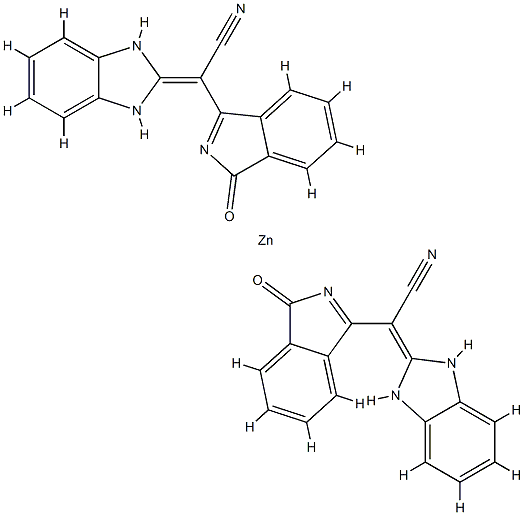 bis[α-(1-oxo-1H-isoindol-3-yl)-1H-benzimidazole-2-acetonitrilato]zinc结构式