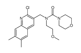 4-Morpholinecarboxamide,N-[(2-chloro-6,7-dimethyl-3-quinolinyl)methyl]-N-(2-methoxyethyl)-(9CI)结构式