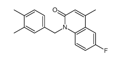 1-[(3,4-dimethylphenyl)methyl]-6-fluoro-4-methylquinolin-2-one Structure