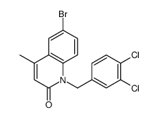 6-bromo-1-[(3,4-dichlorophenyl)methyl]-4-methylquinolin-2-one结构式