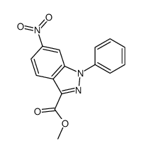 methyl 6-nitro-1-phenylindazole-3-carboxylate结构式