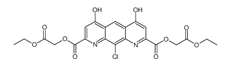 10-chloro-4,6-dioxo-1,4,6,9-tetrahydro-pyrido[3,2-g]quinoline-2,8-dicarboxylic acid bis-ethoxycarbonylmethyl ester Structure