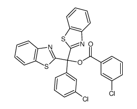 bis-benzothiazol-2-yl-(3-chloro-benzoyloxy)-(3-chloro-phenyl)-methane Structure
