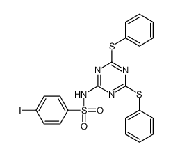 N-[4,6-bis(phenylsulfanyl)-1,3,5-triazin-2-yl]-4-iodobenzenesulfonamide Structure