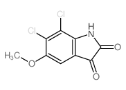 1H-Indole-2,3-dione,6,7-dichloro-5-methoxy-结构式