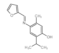 Phenol,4-[(2-furanylmethylene)amino]-5-methyl-2-(1-methylethyl)-结构式