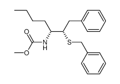 methyl (2S,1R)-(+)-[1-(1-benzylsulfanyl-2-phenylethyl)pentyl]carbamate结构式