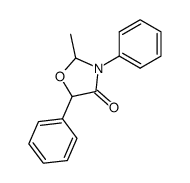 2-methyl-3,5-diphenyl-oxazolidin-4-one结构式