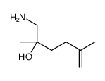 1-amino-2,5-dimethylhex-5-en-2-ol结构式