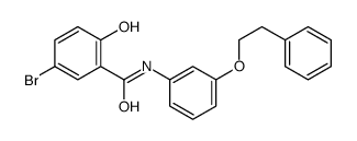 5-bromo-2-hydroxy-N-[3-(2-phenylethoxy)phenyl]benzamide Structure
