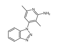 4-(1-benzotriazolyl)-3,6-dimethyl-2-pyridinamine结构式