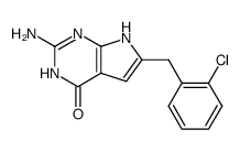 2-amino-4-oxo-6-(2-chlorobenzyl)-3,7-dihydropyrrolo[2,3-d]pyrimidine结构式