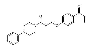 1-(4-phenylpiperazin-1-yl)-3-(4-propanoylphenoxy)propan-1-one Structure