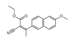 (Z)-2-Cyano-3-(6-methoxy-naphthalen-2-yl)-but-2-enoic acid ethyl ester Structure