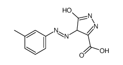 4,5-dihydro-5-oxo-4-[(m-tolyl)azo]-1H-pyrazole-3-carboxylic acid structure