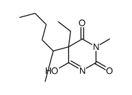 5-Ethyl-1-methyl-5-(1-methylpentyl)barbituric acid structure