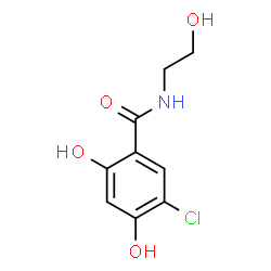 5-Chloro-2,4-dihydroxy-N-(2-hydroxyethyl)benzamide结构式