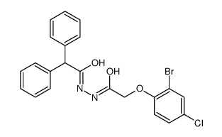 N'-[2-(2-bromo-4-chlorophenoxy)acetyl]-2,2-diphenylacetohydrazide结构式