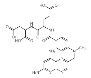 L-Aspartic acid,N-[4-[[(2,4-diamino-6-pteridinyl)methyl]methylamino]benzoyl]-L-a-glutamyl- (9CI) structure