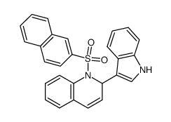 N-β-Naphthylsulfonyl-2-(3-indolyl)-1,2-dihydroquinoline结构式