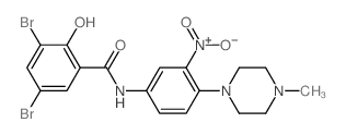 Benzamide,3,5-dibromo-2-hydroxy-N-[4-(4-methyl-1-piperazinyl)-3-nitrophenyl]- picture