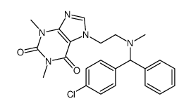 7-[2-[[(4-chlorophenyl)-phenylmethyl]-methylamino]ethyl]-1,3-dimethylpurine-2,6-dione结构式