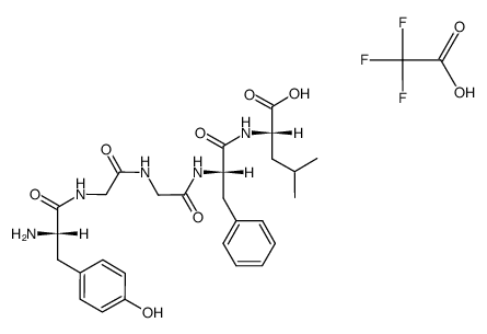L-tyrosyl-glycyl-glycyl-L-phenylalanyl-L-leucine trifluoroacetate结构式