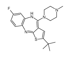 2-tert-butyl-7-fluoro-4-(4-methylpiperazin-1-yl)-5H-thieno[3,2-c][1,5]benzodiazepine结构式