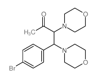 4-(4-bromophenyl)-3,4-dimorpholin-4-yl-butan-2-one structure