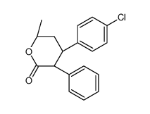 (3-alpha,4-alpha,6-beta)-Tetrahydro-4-(4-chlorophenyl)-6-methyl-3-phen yl-2H-pyran-2-one Structure