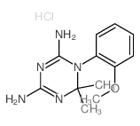 1,3,5-Triazine-2,4-diamine,1,6-dihydro-1-(2-methoxyphenyl)-6,6-dimethyl-, hydrochloride (1:1)结构式