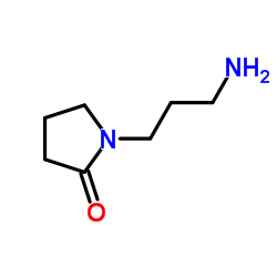 N-(3'-丙胺基)-2-吡咯烷酮结构式