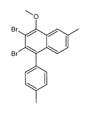 7-methyl-4-(4-methylphenyl)-2,3-dibromo-1-methoxynaphthalene结构式