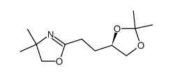 Oxazole, 2-[2-[(4R)-2,2-dimethyl-1,3-dioxolan-4-yl]ethyl]-4,5-dihydro-4,4-dimethyl- (9CI)结构式