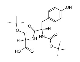 N-(tert-butyloxycarbonyl)-L-tyrosyl-O-tert-butyl-D-serine Structure