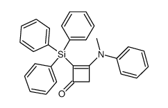 3-(N-Methylanilino)-2-(triphenylsilyl)-2-cyclobuten-1-on结构式