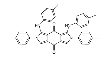 2,6-Bis(4-methylphenyl)-1,7-bis(4-methylphenylamino)benzo[1,2-c:4,5-c']dipyrrol-4,8(2H,6H)-dion结构式