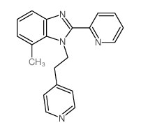 7-methyl-2-pyridin-2-yl-1-(2-pyridin-4-ylethyl)benzoimidazole structure