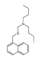 N-butyl-N-(naphthalen-1-ylmethylsulfanylmethyl)butan-1-amine结构式