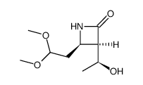 (3RS,4RS,1''SR)-4-(2',2'-dimethoxyethyl)-3-(1''-hydroxyethyl)azetidin-2-one结构式
