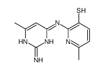 2-(2-Amino-4-methylpyrimidin-6-ylamino)-6-methyl-1H-pyridinium-3-thiol ate structure