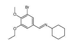 1-(3-bromo-5-ethoxy-4-methoxyphenyl)-N-cyclohexylmethanimine Structure